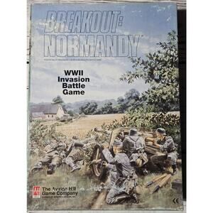 Breakout: Normandy WW2 Invasion Bookcase Wargame by Avalon Hill Games GUC